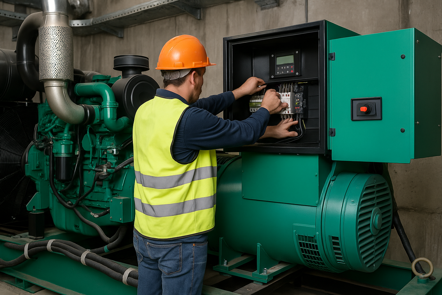 Comissionamento e instalação de geradores